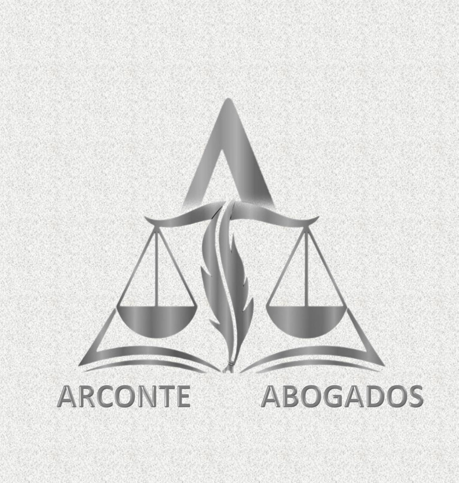 Imagen institucional original de Arconte Abogados con balanza y pluma